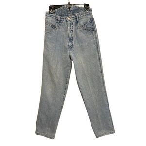 VTG Rocky Mountain High Waisted Western Bareback Blue Jeans Womens Size 29/9